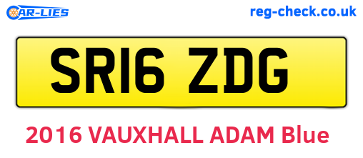 SR16ZDG are the vehicle registration plates.