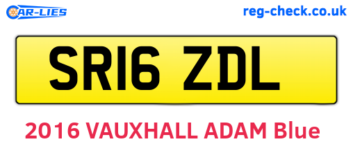 SR16ZDL are the vehicle registration plates.