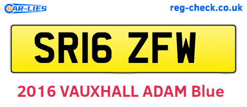 SR16ZFW are the vehicle registration plates.