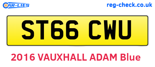 ST66CWU are the vehicle registration plates.
