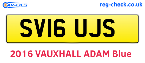 SV16UJS are the vehicle registration plates.