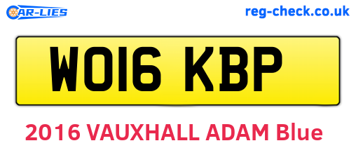 WO16KBP are the vehicle registration plates.