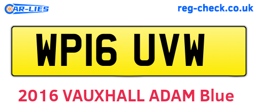 WP16UVW are the vehicle registration plates.