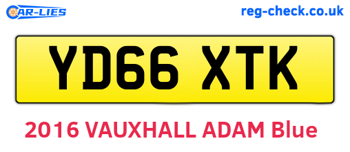 YD66XTK are the vehicle registration plates.