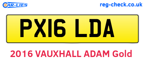 PX16LDA are the vehicle registration plates.