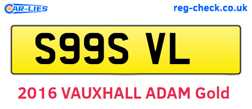 S99SVL are the vehicle registration plates.