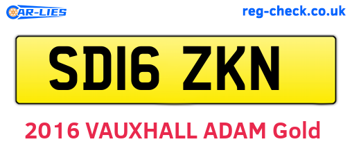 SD16ZKN are the vehicle registration plates.