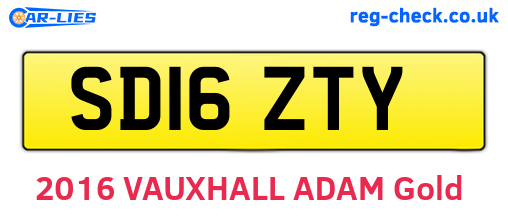 SD16ZTY are the vehicle registration plates.