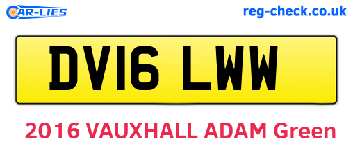 DV16LWW are the vehicle registration plates.