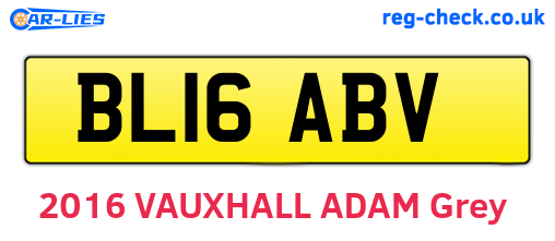 BL16ABV are the vehicle registration plates.