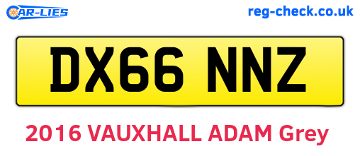 DX66NNZ are the vehicle registration plates.