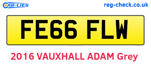 FE66FLW are the vehicle registration plates.