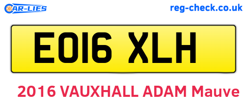 EO16XLH are the vehicle registration plates.