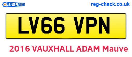 LV66VPN are the vehicle registration plates.