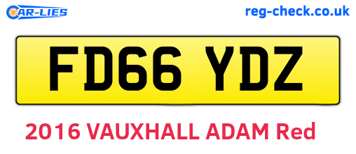 FD66YDZ are the vehicle registration plates.