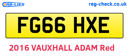 FG66HXE are the vehicle registration plates.