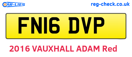 FN16DVP are the vehicle registration plates.