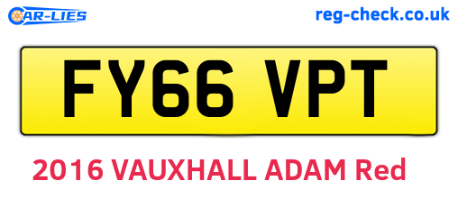 FY66VPT are the vehicle registration plates.