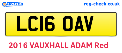 LC16OAV are the vehicle registration plates.