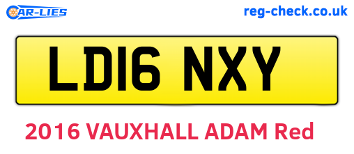 LD16NXY are the vehicle registration plates.