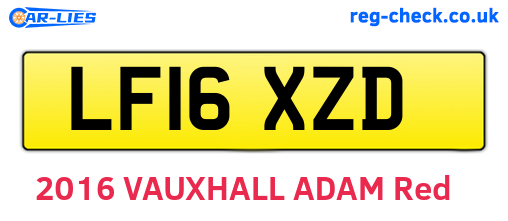 LF16XZD are the vehicle registration plates.
