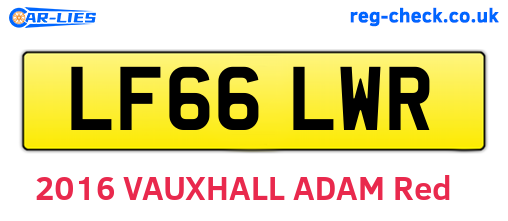 LF66LWR are the vehicle registration plates.
