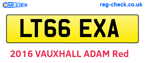 LT66EXA are the vehicle registration plates.