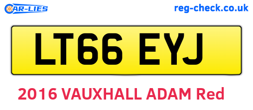 LT66EYJ are the vehicle registration plates.