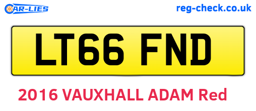 LT66FND are the vehicle registration plates.