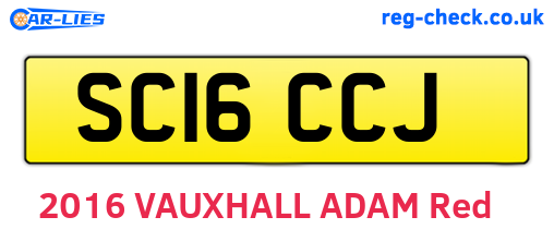 SC16CCJ are the vehicle registration plates.