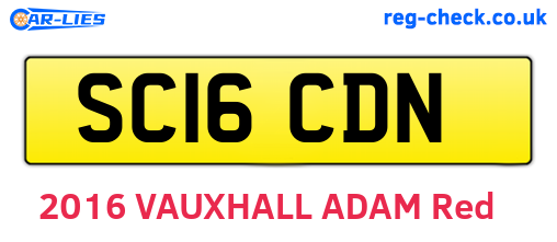 SC16CDN are the vehicle registration plates.