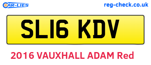 SL16KDV are the vehicle registration plates.