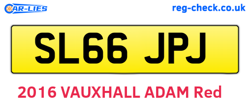 SL66JPJ are the vehicle registration plates.