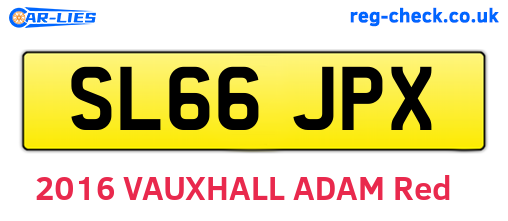 SL66JPX are the vehicle registration plates.