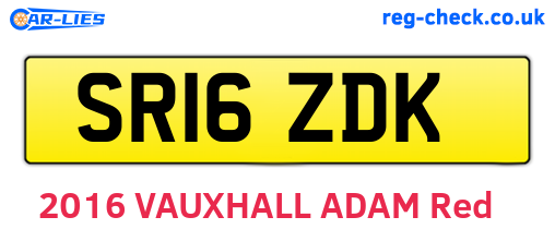 SR16ZDK are the vehicle registration plates.