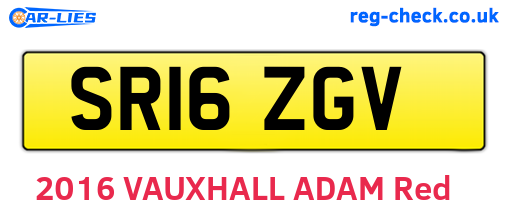 SR16ZGV are the vehicle registration plates.