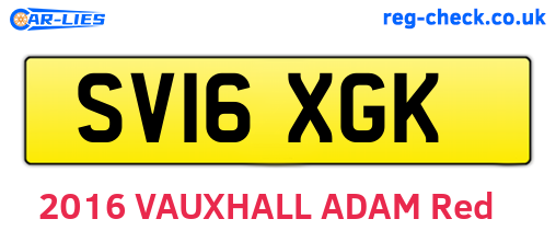 SV16XGK are the vehicle registration plates.