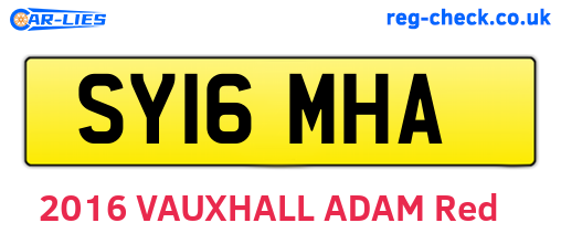 SY16MHA are the vehicle registration plates.
