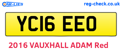 YC16EEO are the vehicle registration plates.