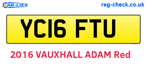 YC16FTU are the vehicle registration plates.