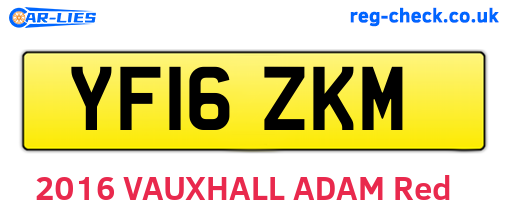 YF16ZKM are the vehicle registration plates.