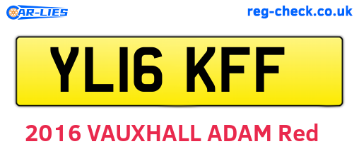 YL16KFF are the vehicle registration plates.