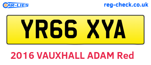 YR66XYA are the vehicle registration plates.