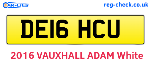 DE16HCU are the vehicle registration plates.