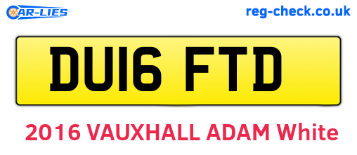 DU16FTD are the vehicle registration plates.