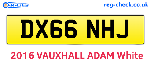 DX66NHJ are the vehicle registration plates.