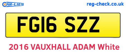 FG16SZZ are the vehicle registration plates.