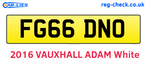 FG66DNO are the vehicle registration plates.
