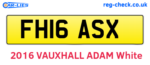FH16ASX are the vehicle registration plates.