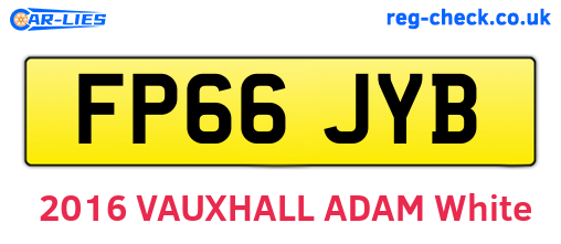 FP66JYB are the vehicle registration plates.
